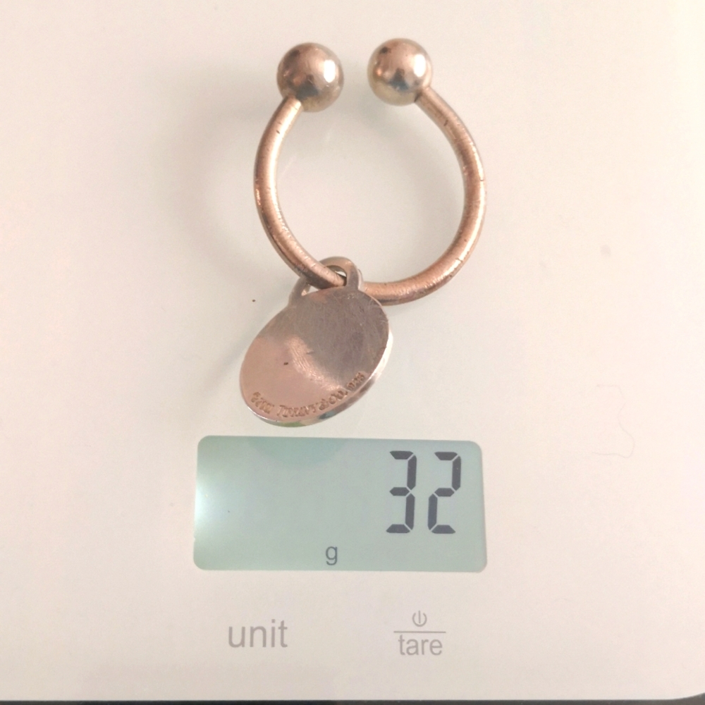 Key 🗝️🔐 Ring Tiffany 💖 2001Round Tag Key Ring
